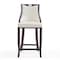 Manhattan Comfort Emperor Bar Stool in Pearl White and Walnut BS008-PW - alternate 3